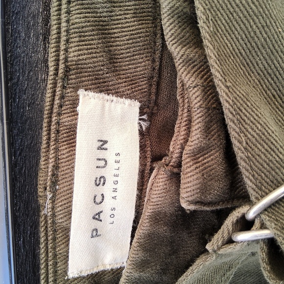 PacSun Los Angeles army green cargo pocket pants size 24 - Picture 2 of 12
